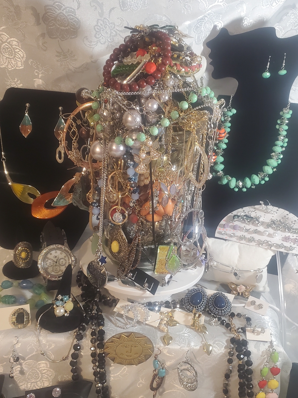 Overflowing Large Mixed Jewelry Jar